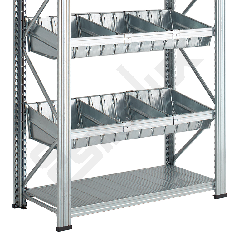 Detalle divisores de estanter�a con cestones